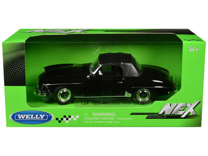 1955 Mercedes-Benz 190 SL (Closed Roof) Black "NEX Models" Series 1/24 Diecast Model Car by Welly-0