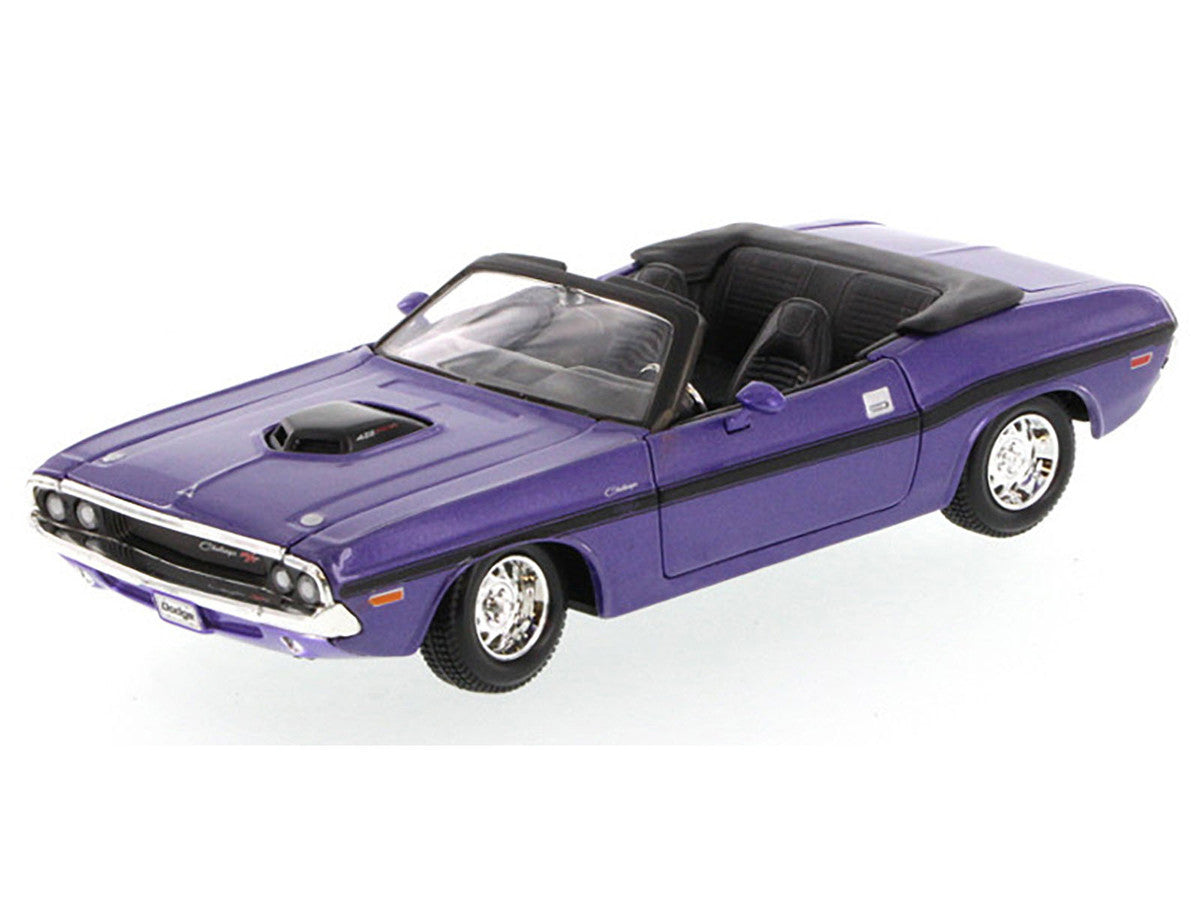 1970 Dodge Challenger R/T Convertible Purple 1/24 Diecast Model Car by Maisto-1