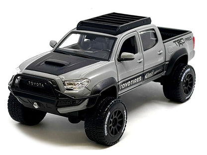 2023 Toyota Tacoma TRD PRO Off Road Pickup Truck Cement Gray with Black Hood and Roofrack "Maisto Design" Series 1/27 Diecast Model Car by Maisto-1