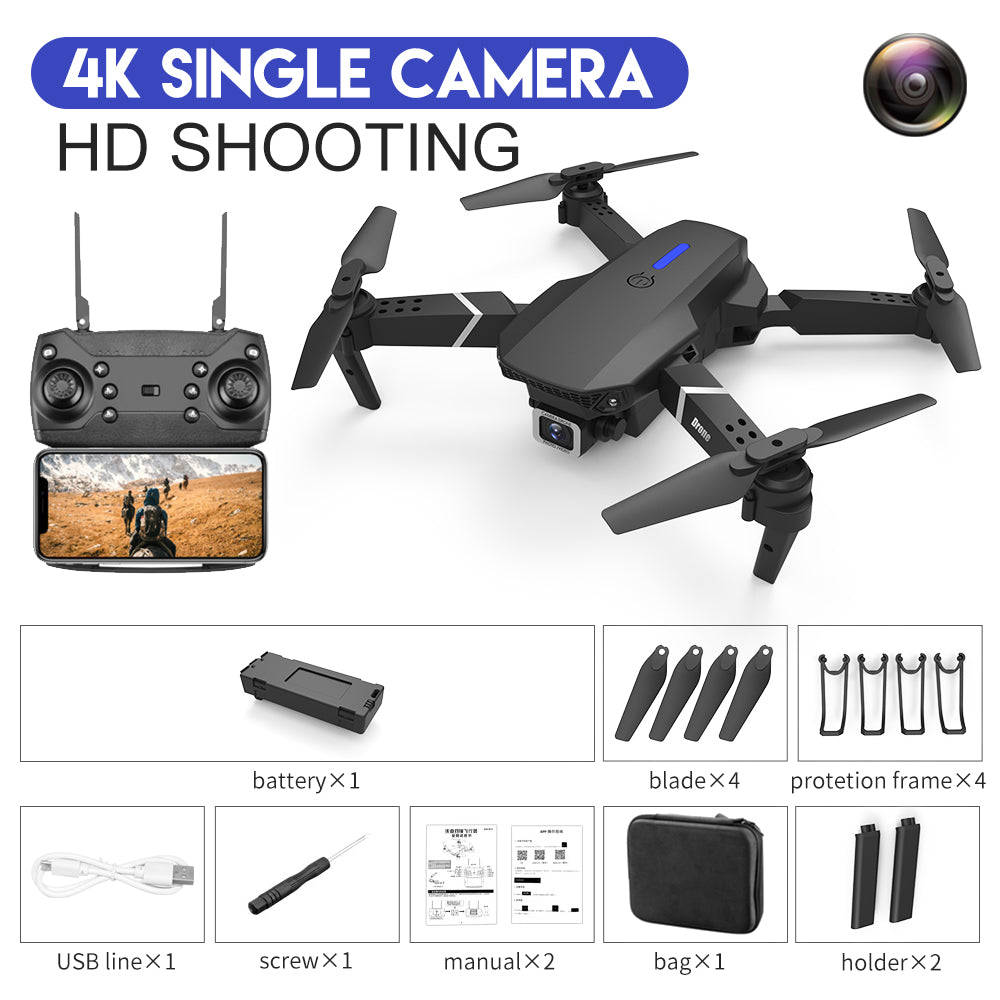 E88 Foldable Quadcopter with Dual Camera-1