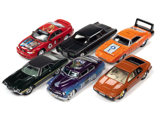 Pop Culture 2022 Set of 6 Cars Release 1 1/64 Diecast Model Cars by Johnny Lightning-1